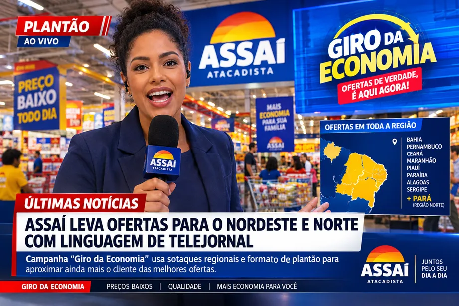 Assaí aposta em formato de telejornal para divulgar ofertas no Nordeste